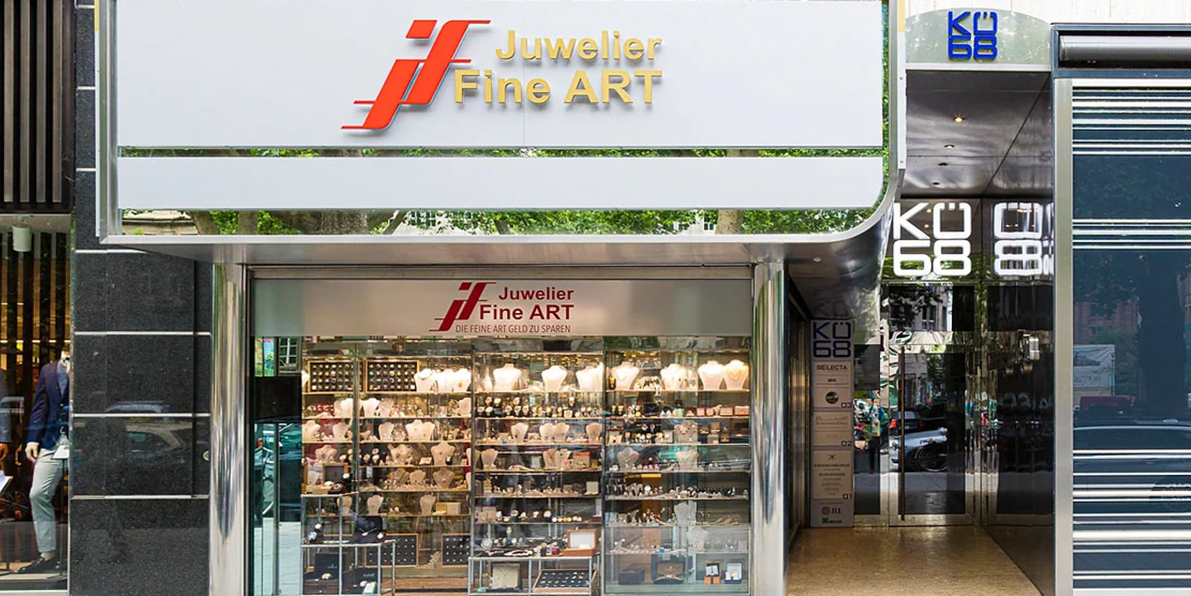 Juwelier Fine ART - Verkaufsraum Filiale Düsseldorf Königsallee